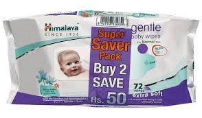 HIMALAYA BABY WIPES-72N (Pack of 2)